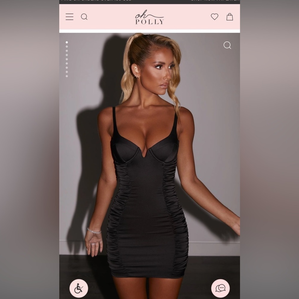 Side ruched Oh Polly Mini Dress